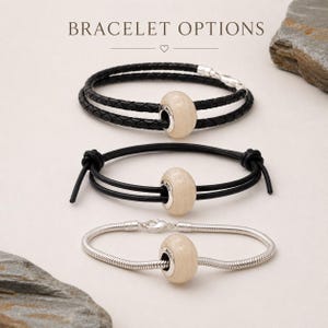 Hair keepsake bead Bespoke gift Memorial jewelry European bead bracelet Pet fur locket, Lock of hair keepsakes Pet loss Horse hair charm image 7