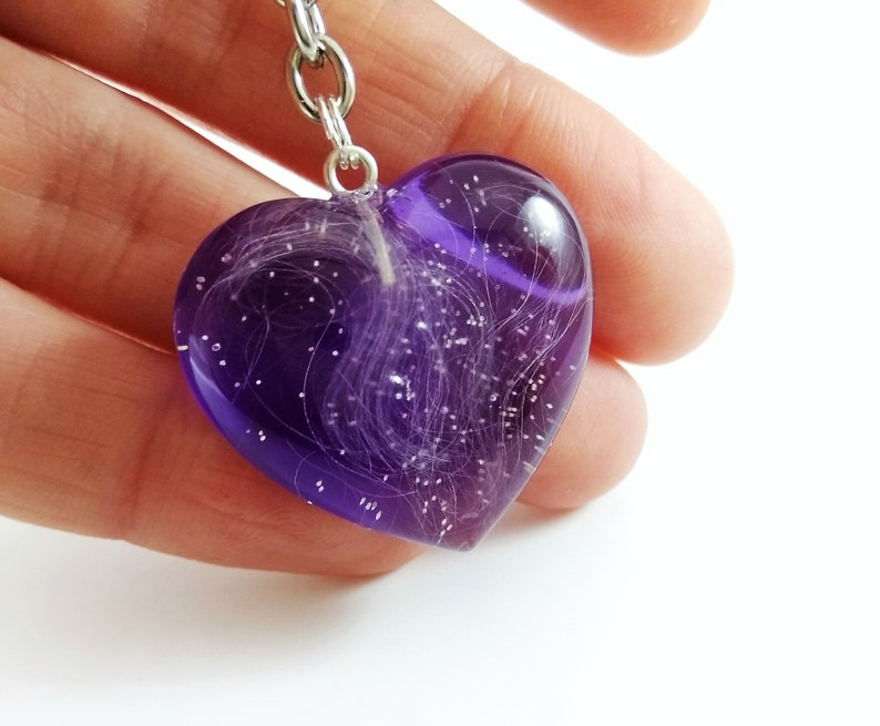 Pet Hair Memorial Keychain Hair Lock Keepsake Custom Memorial Etsy