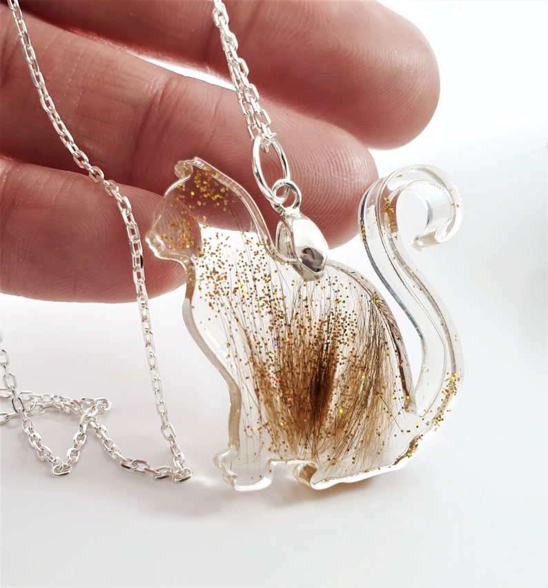 Cat Fur Necklace Hair Keepsake Jewelry Cat Shaped Locket Etsy