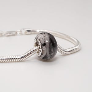Memorial Bead with Hair and Ashes with optional Engraving, Beautiful Fur Keepsake Charm, European Bead with Cremation Ashes