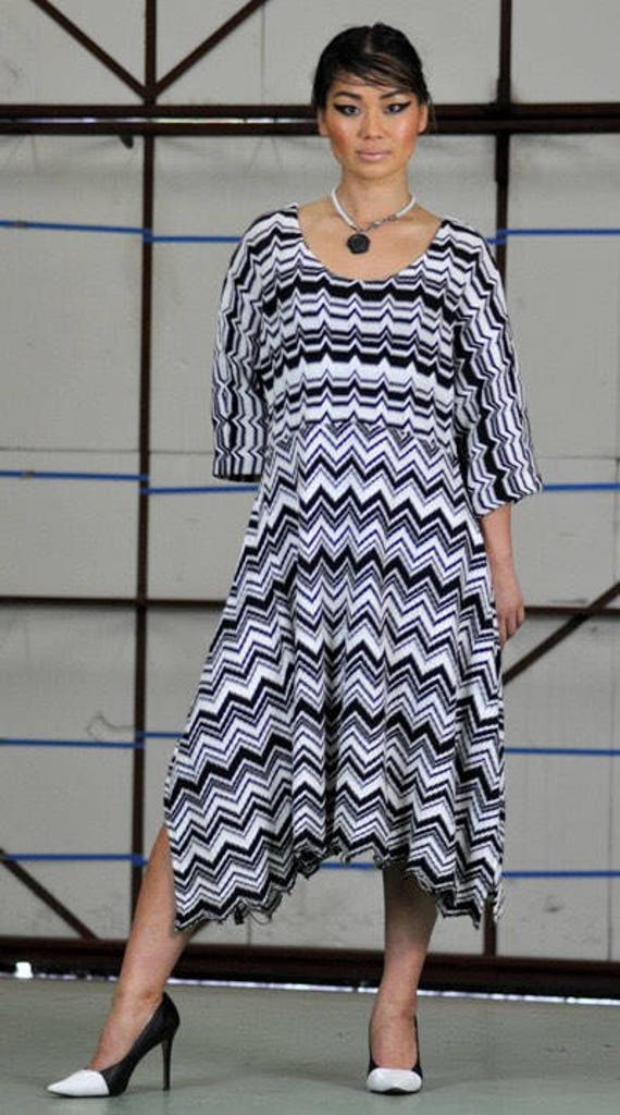 Knitted Dress, 3/4 Sleeve, Loose Tunic Plus Size, Mother of Bride