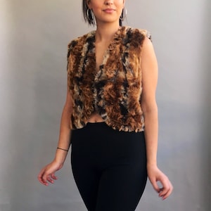 Caroline Guidi Designer Collection, Winter Faux Fur Vest, Animal Fur Vest, Winter Fashion.