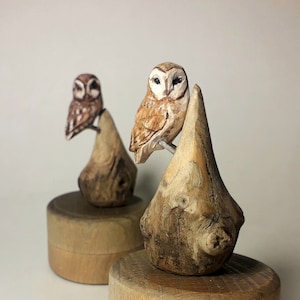 Hand Carved Owl Figurine, Wooden Jewelry Box, Owl Collection, Original Owl Art, Christmas Gift Ideas, Handmade Owl Gift, Owl Lovers Gift