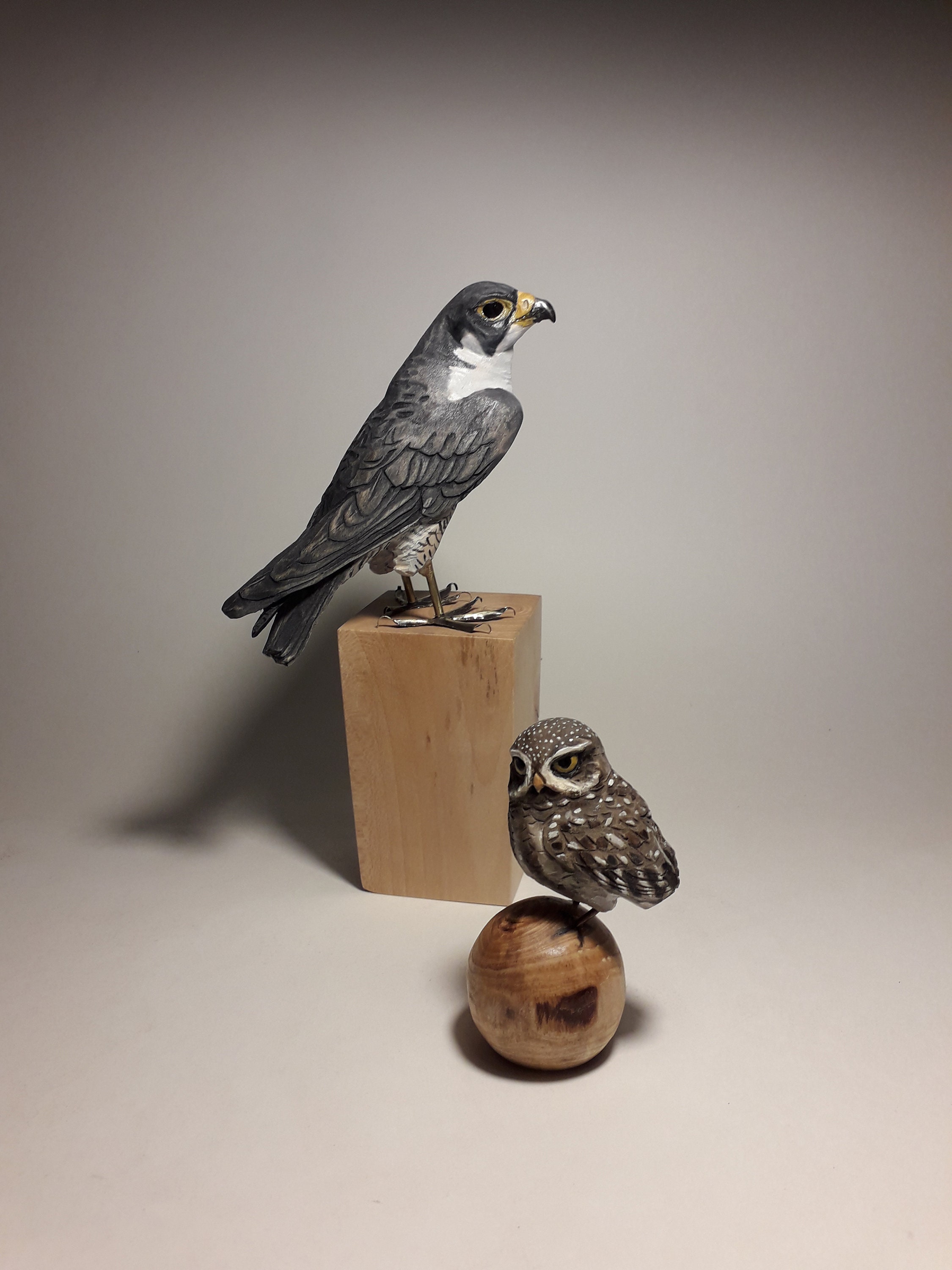 大学 割引 Falcon Art Bird - Figurine Falcon Handmade - Sculpture 版画