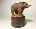 Hand Carved Wooden Brown Bear Sculpture, Wildlife Figurine, Wild Bear Art, Rustic Home Decor, Gift for Collectors product logo