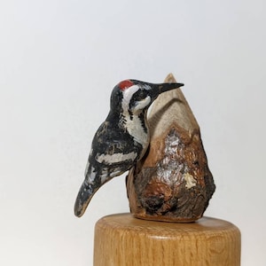 Handmade Woodpecker Jewelry Box: Hand-Carved Wildlife Art