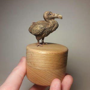 Dodo-Skulptur, Dodo-Vogel-Figur, Kunstschmuckschatulle, einzigartige Tiersammlung, Dodo-Kunst, Dodo aus Holz, handgefertigte Vögel, original Ringschatulle