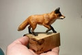 Red Fox Sculpture, Wooden Figure, Wood Collection, Gifts for Animal Lovers, Fox Collection, Unique Figurines, Rustic Home Decor product logo