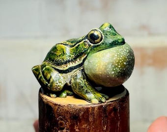 ベトナムの苔むしたカエルの置物 - Etsy 日本