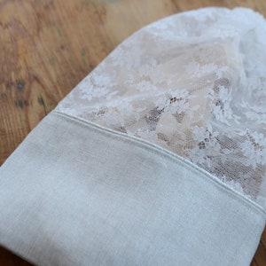 Linnen en tule etui voor lingerie, maskers, sjaals, dansslippers - reisetui - kofferorganizer - opbergruimte