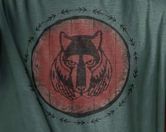 Classic Viking Wolf Shield T-shirt