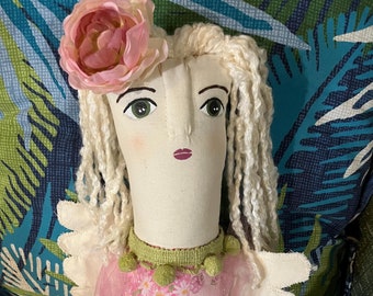 Angel Fabric Doll, OOAK Angel, Collectible