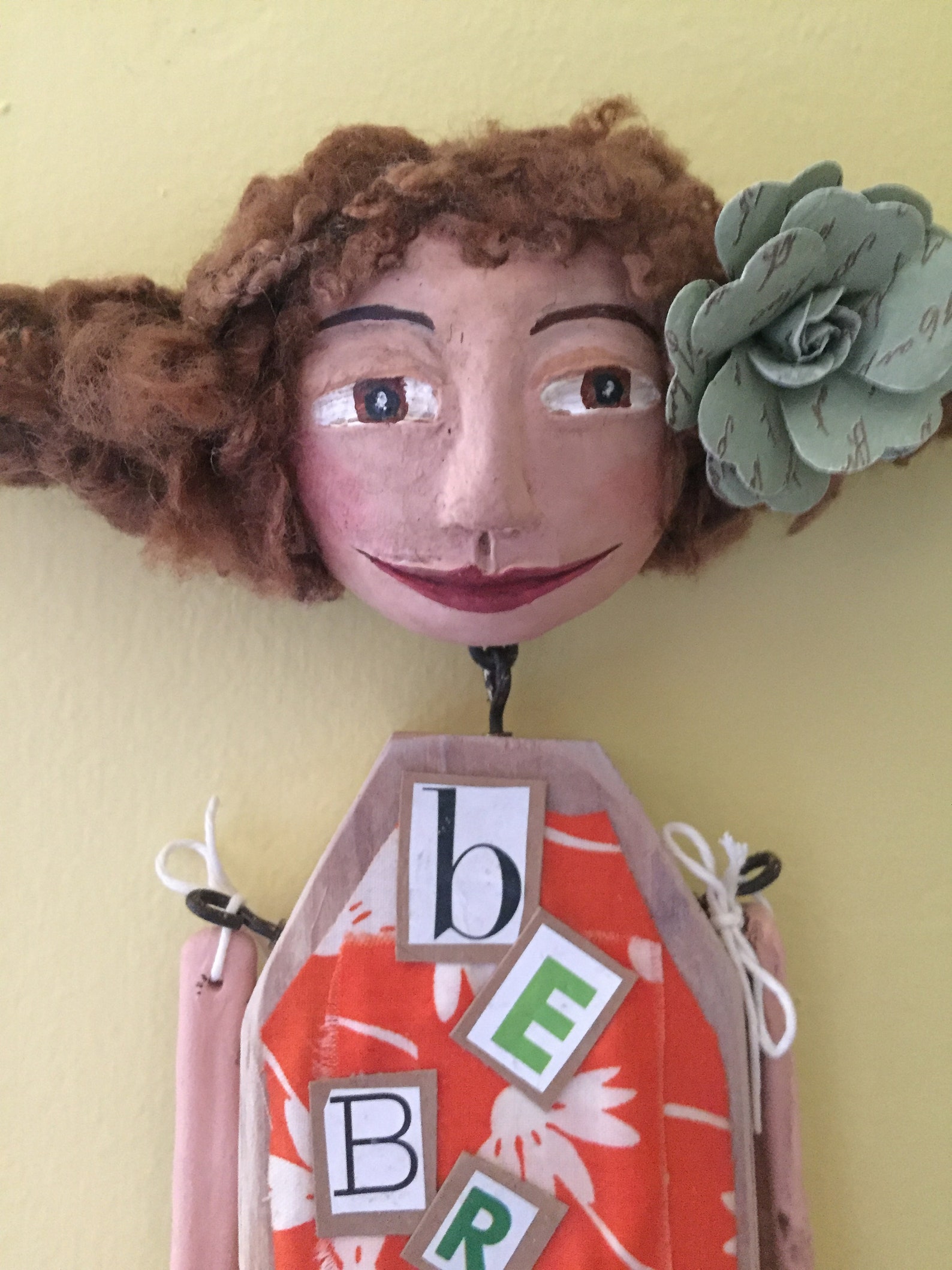 Beth Art Doll, Wall Art Doll, OOAK Art Doll, Whimsical Art Doll, Doll