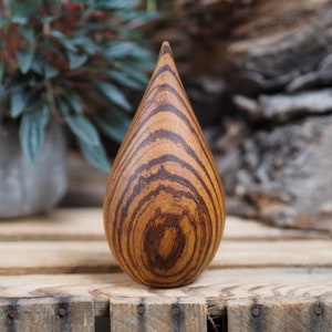 Wooden keepsake made from Zebrano wood. Cremation urn. Keep a token of a loved ones ashes in an attractive, secure wooden miniature urn image 7