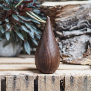 Wooden keepsake urn made from Walnut. Cremation urn. Keep a token of a loved ones ashes in an attractive, secure wooden miniature urn