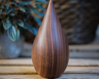 Walnut Keepsake Urn: Miniature Cremation Ash Holder