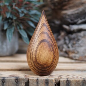 Wooden keepsake made from Zebrano wood. Cremation urn. Keep a token of a loved ones ashes in an attractive, secure wooden miniature urn image 6