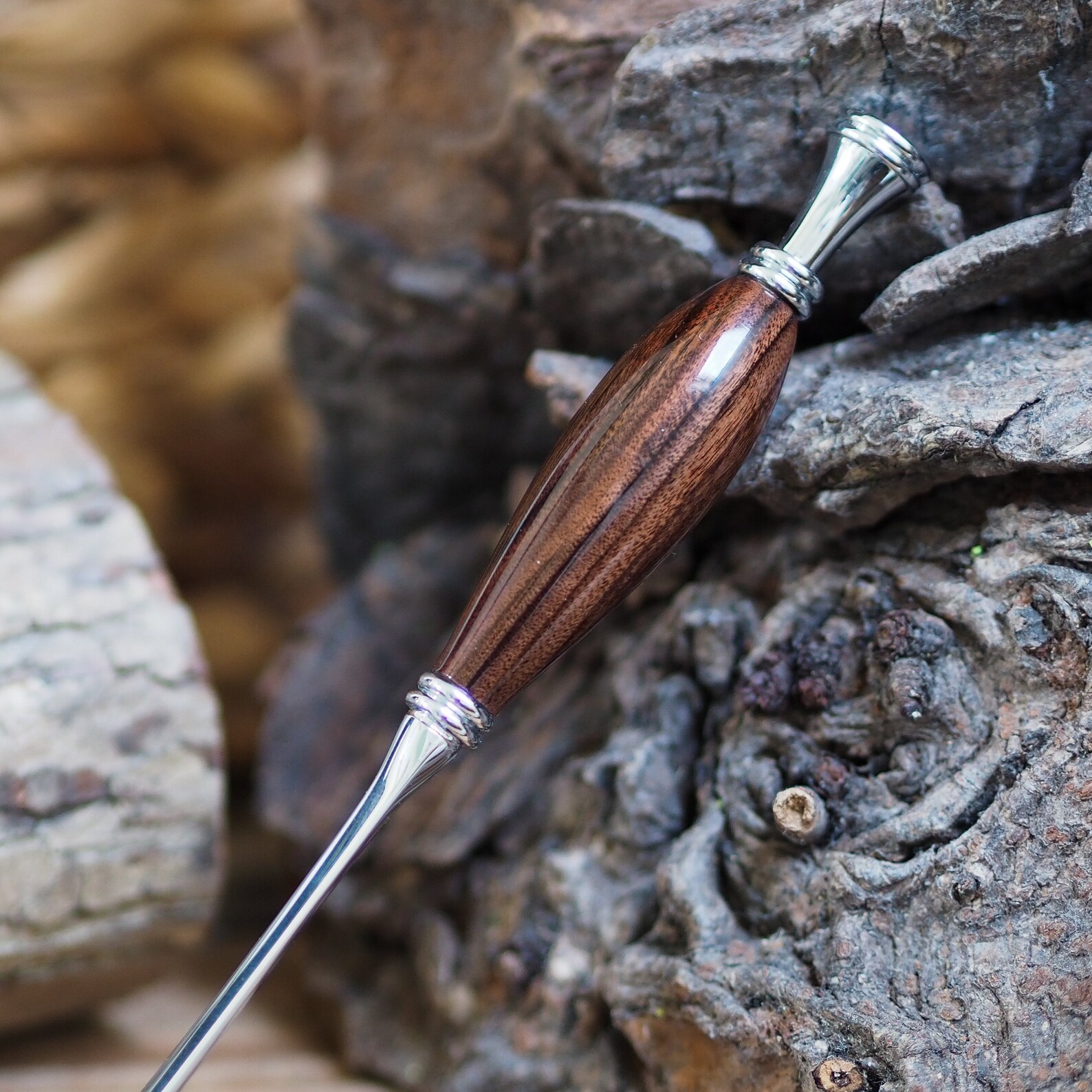 Letter opener with a Rosewood handle. Etsy