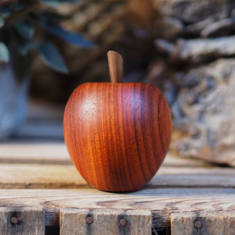 Wooden Apple keepsake. Cremation urn. Keep a token of a loved ones ashes in an attractive, discrete and secure wooden apple. Miniature urn. image 5