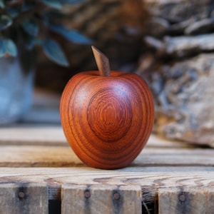 Wooden Apple keepsake. Cremation urn. Keep a token of a loved ones ashes in an attractive, discrete and secure wooden apple. Miniature urn. image 1