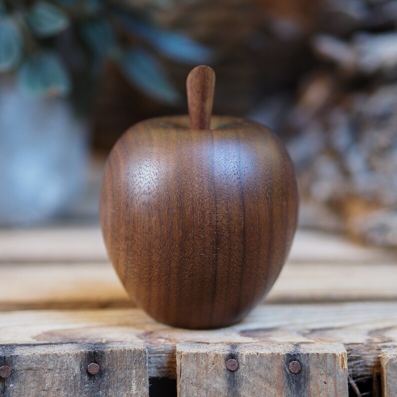 Wooden Apple keepsake. Cremation urn. Keep a token of a loved ones ashes in an attractive, discrete and secure wooden apple. Miniature urn. image 2