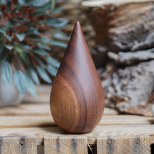 Walnut Keepsake Urn: Miniature Cremation Ash Holder