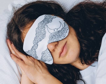 Moon gift, Sleep mask for women, Adjustable sleep mask, Cotton blindfold, gift for mom, self care gift