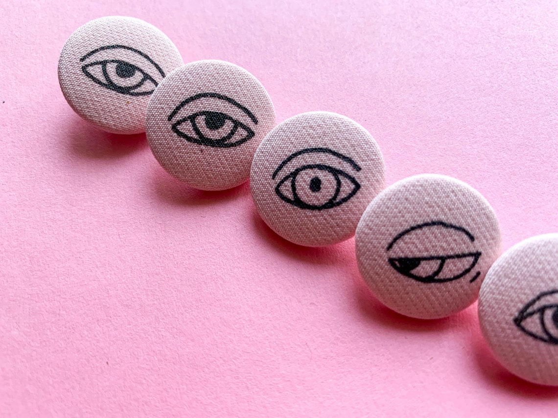 Eye Buttons craft buttons 23mm set of 6 buttons buttons Etsy