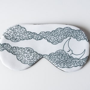 Moon gift, Sleep mask for women, Adjustable sleep mask, Cotton blindfold, gift for mom, self care gift image 2