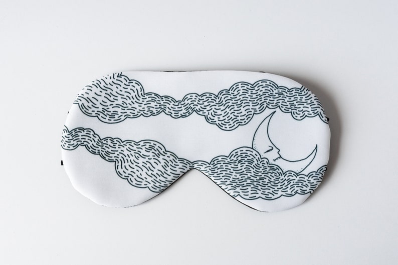 Moon gift, Sleep mask for women, Adjustable sleep mask, Cotton blindfold, gift for mom, self care gift image 2