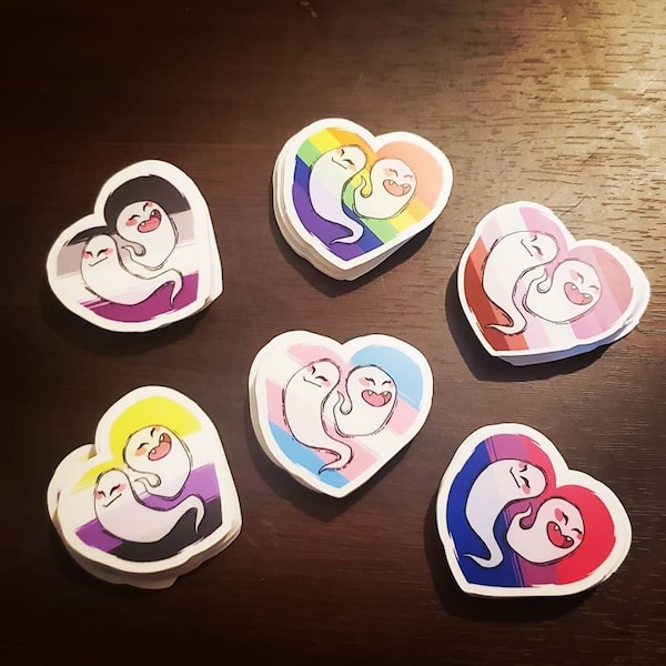 Pride Ghost Stickers | LGBTQ | Queer | Queer Valentine