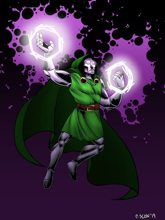 DR DOOM 9x12 Print | Comic Print | Marvel | Nerdy | Decor - Etsy