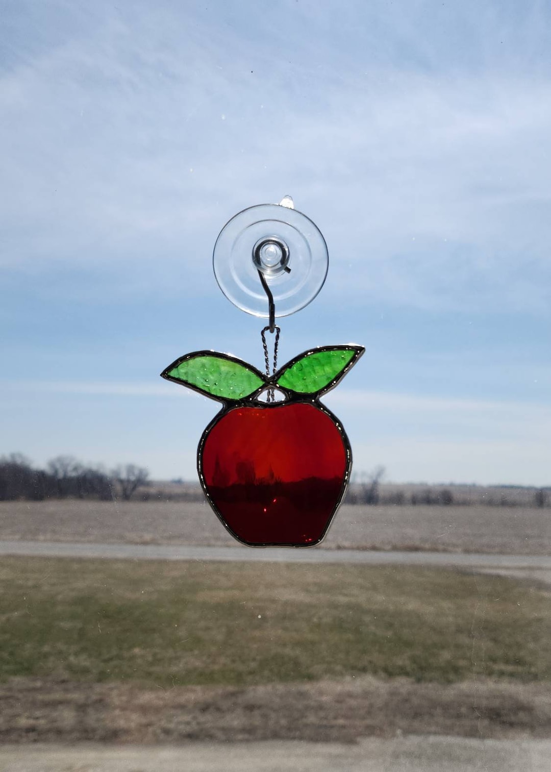 Stained Glass Apple, Stained Glass Fruit Etsy