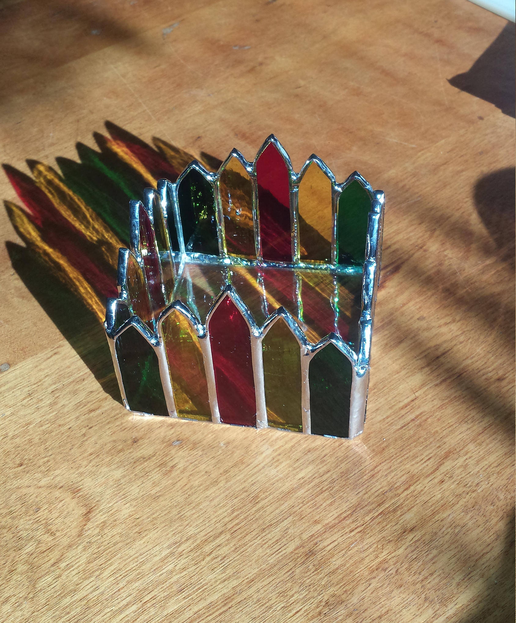 Stained Glass Candle Holder - Etsy