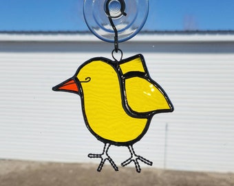 Stained glass chick,  stained glass Easter chick, stained glass Easter ornament, Easter suncatcher