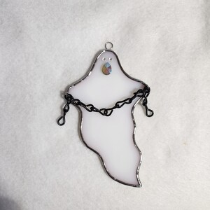 Stained glass ghost, ghost window hanging, Halloween stained glass, ghost suncatcher