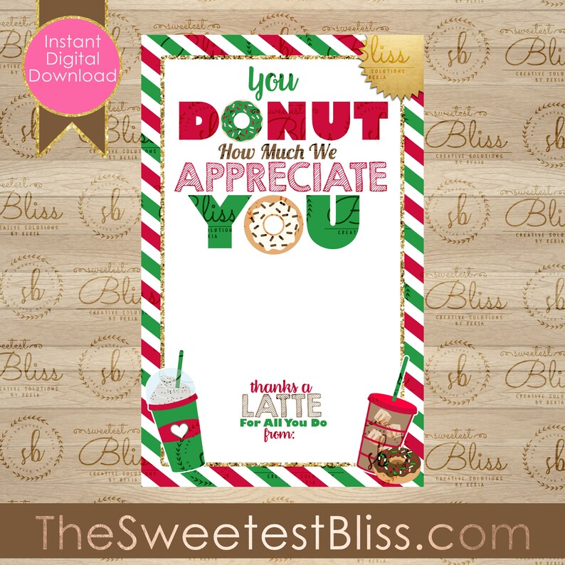 INSTANT DOWNLOAD Krispy Kreme Inspired Teacher Appreciation Etsy