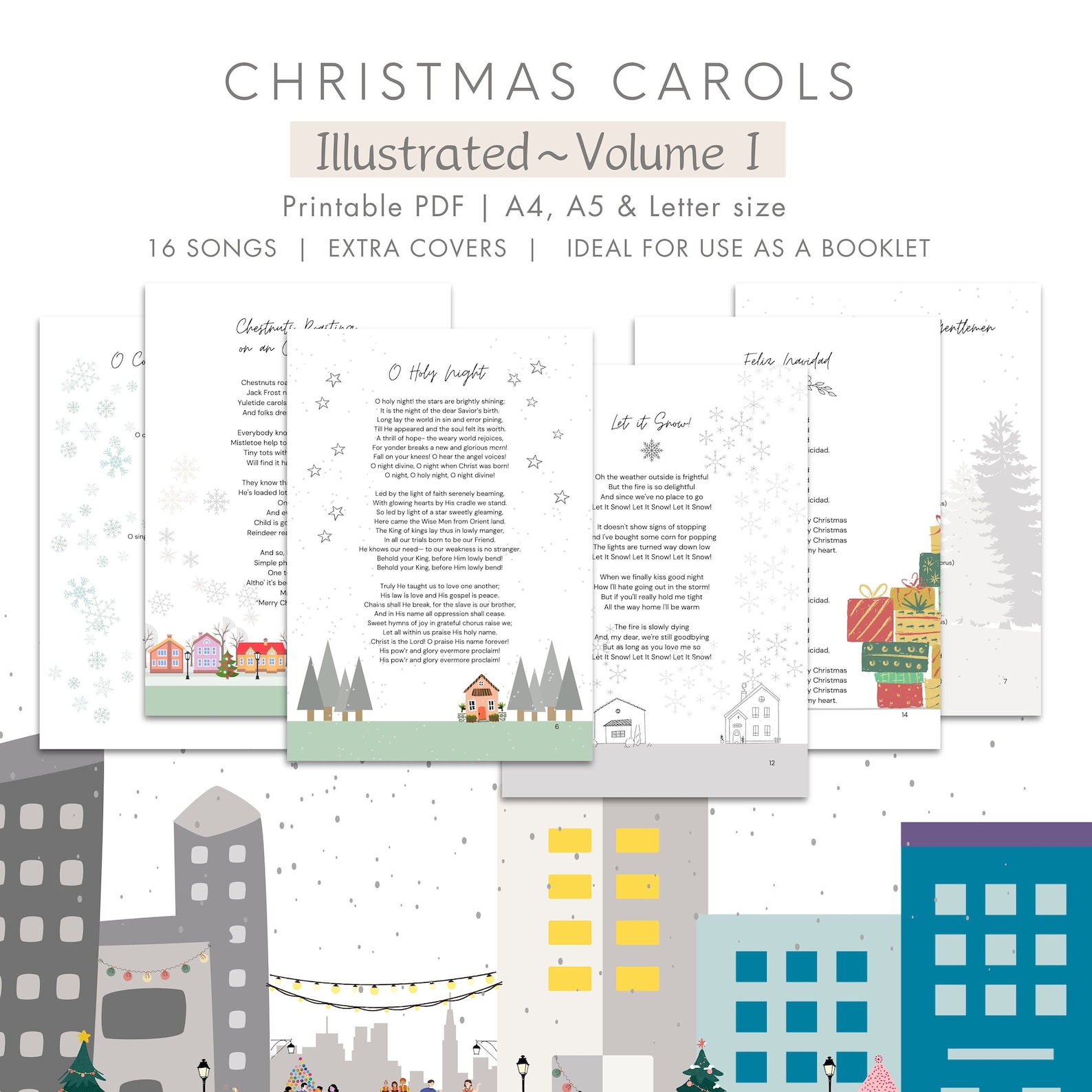 Christmas Carols Songbook Printable PDF Singalong Caroling Book Christmas Carols Songbook Printable PDF Singalong Caroling Book