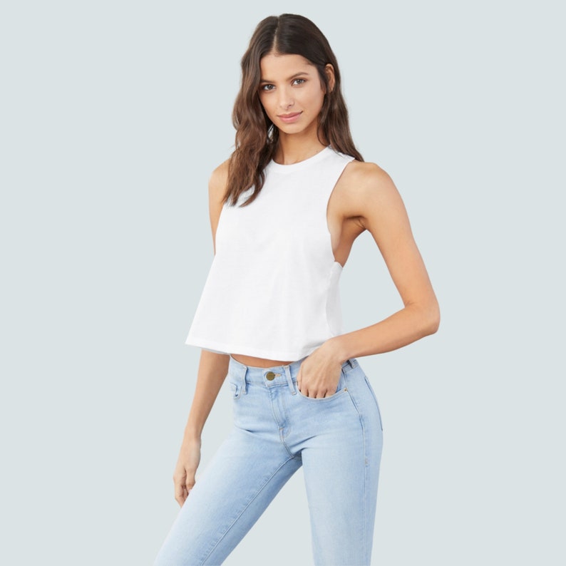 crop top and flowy pants