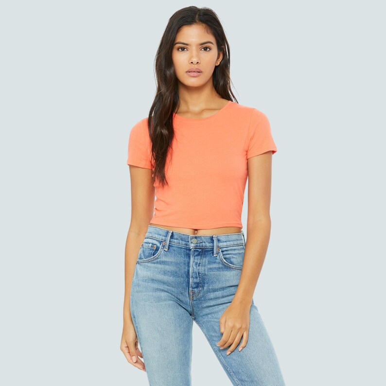 Womens Ultra Soft Crop Top Premium Crop Top Crop Tee Etsy