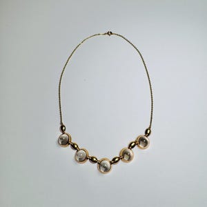 Modernist A 14K gold and smoky quartz necklace. Kupittaan kulta, 1959, Made in Finland