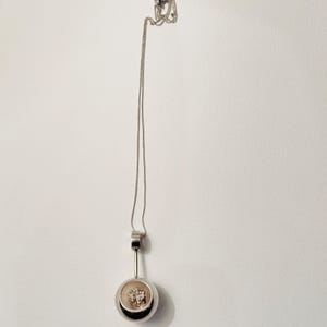 Modernist Finnish Sterling silver pendant , made by Finnish Jewelry designer Martti Viikinniemi in 1960s, Made in Finland