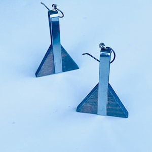 Vintage Aarikka wooden earrings, 1990s, Designer:  Kaija Aarikka
