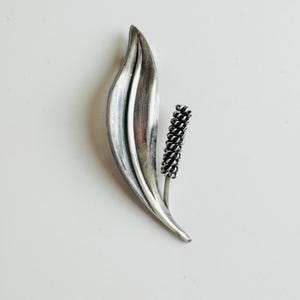 Modernist Finnish Sterling silver brooch , made by Finnish Jewelry designer Erik Granit in 1950s, Made in Finland