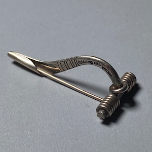 Solid /Old/ Rare / original handmade Kalevala Koru sterling silver pin made in 1956, Made in Finland