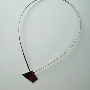A Vintage Modernist Finnish sterling silver pendant collar by Asko Luukkonen, 1987, made in Finland