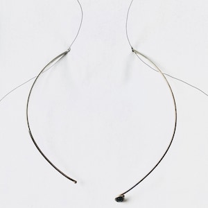 Modernist Finnish Sterling silver collar with Onyx  , made by Finnish Jewelry company Kultakeskus in 1980s, Made in Finland