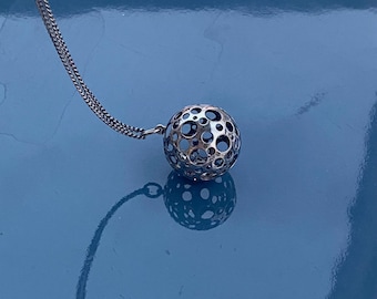 Original Modernist Finnish sterling silver pendant named “Lady bird” designed by Liisa Vitali for Nils Westerback