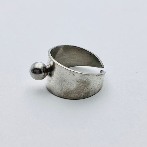 Vintage Modernist Abstract Aarikka Ring made by Kaija Aarikka ,  1960s, Made in Finland