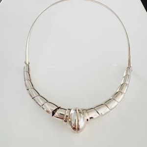 Signed /a rare Modernist very solid collar necklace jewelry by Alton in 1976, made in Sweden